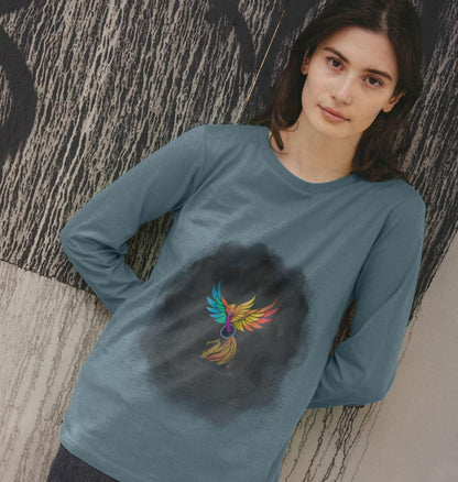 Rise In Strength With The Phoenix Of Unity Long-sleeve Tee