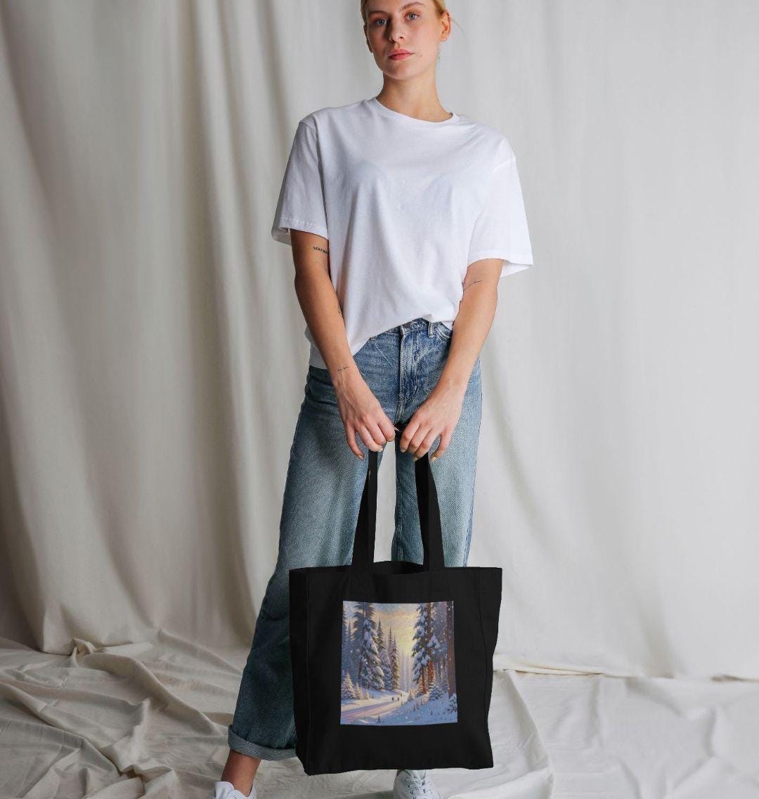 Golden Dawn Forest Tote – Nature-inspired Utility