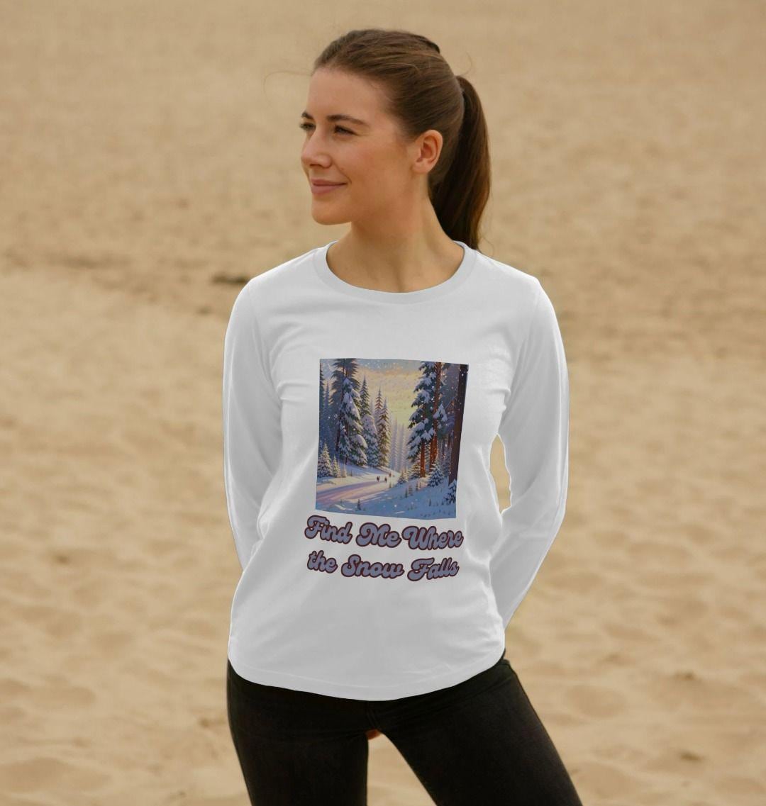 Women's Snowfall Escape Long Sleeve – Winter Style, Eco Soul