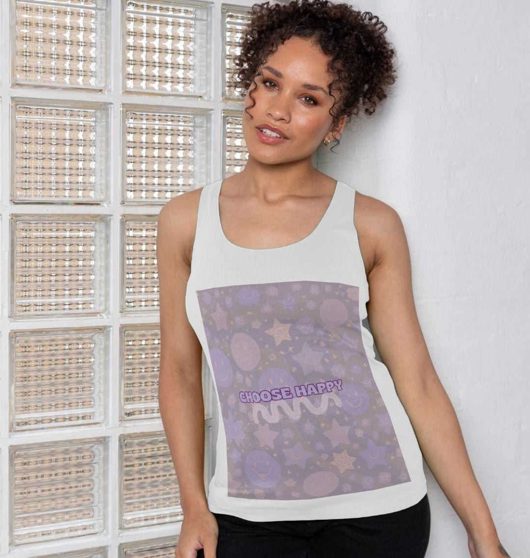 Women's Bliss Thread Tank – Happiness Meets Minimalist Style