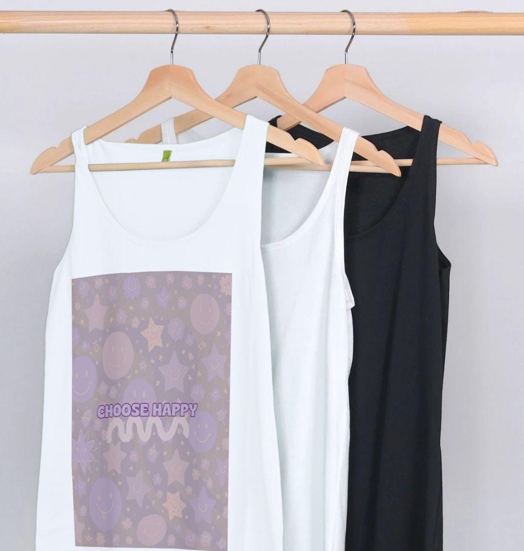 Women's Bliss Thread Tank – Happiness Meets Minimalist Style