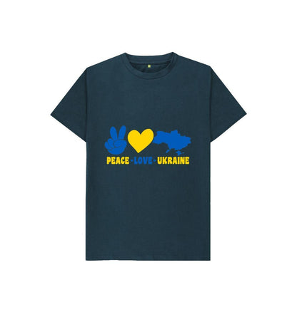 Chic Planet By Kat Wells Peace Love Ukraine T-shirt For Boys And Girls