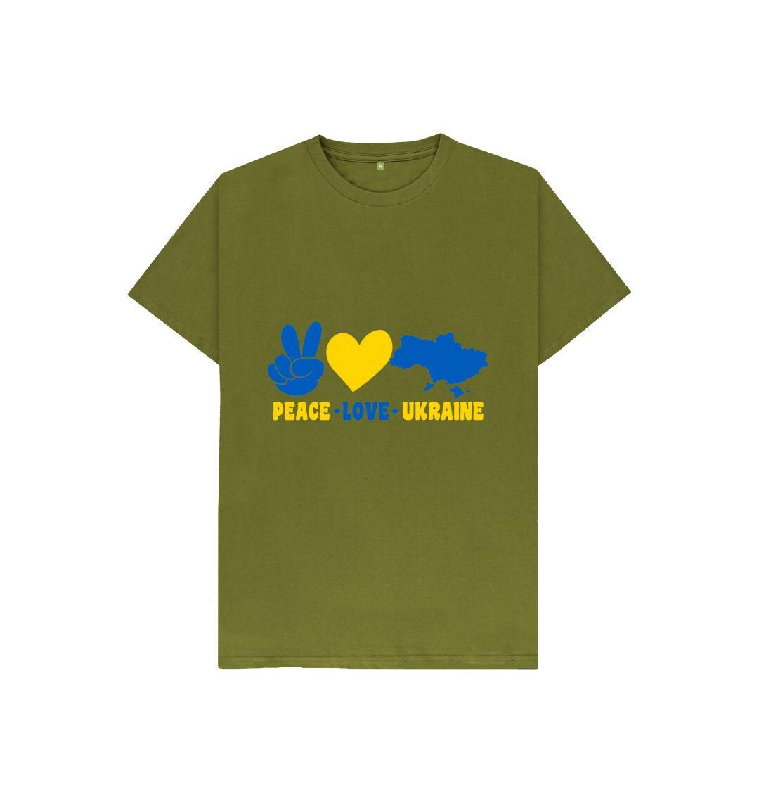 Chic Planet By Kat Wells Peace Love Ukraine T-shirt For Boys And Girls