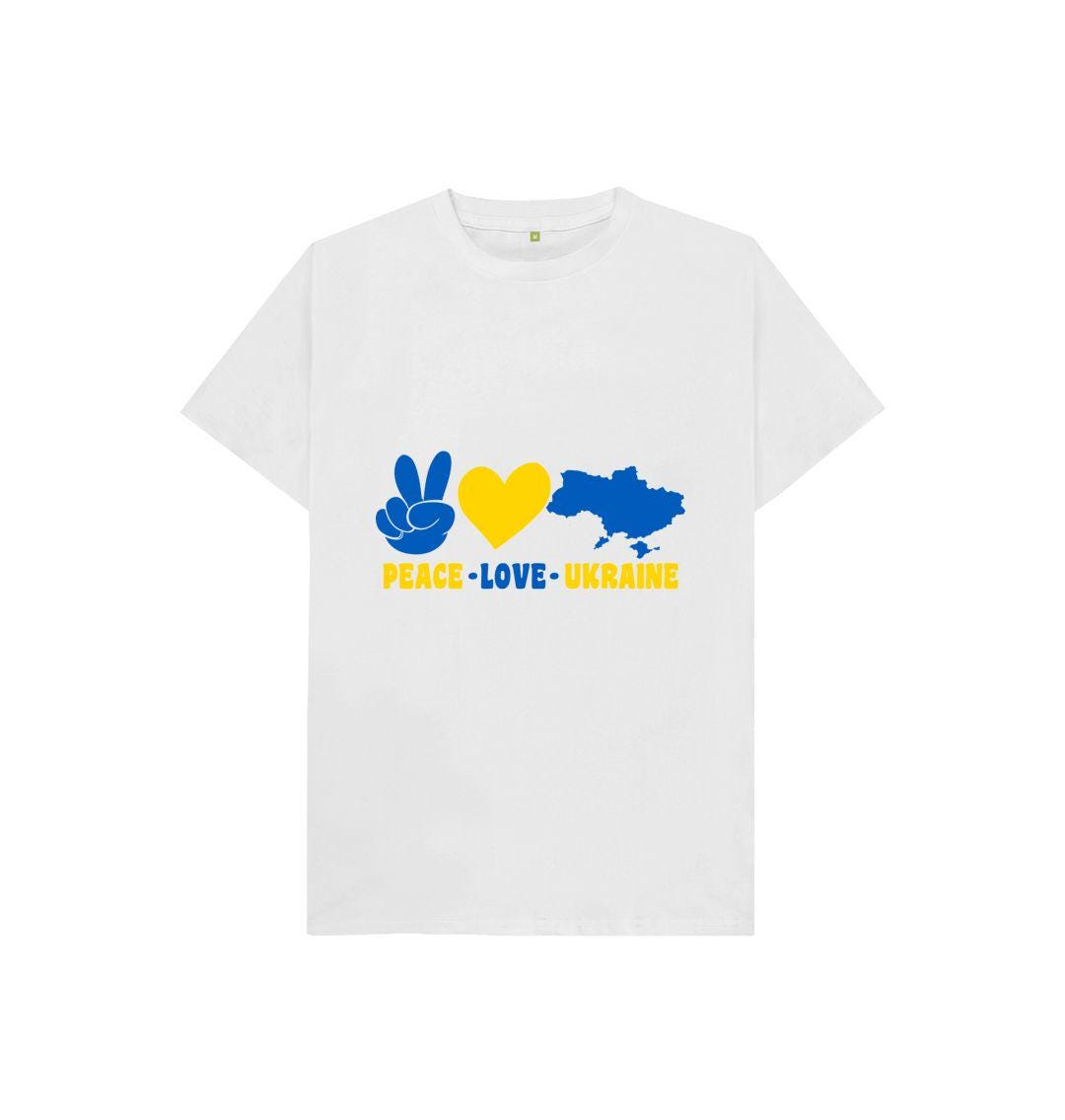 Chic Planet By Kat Wells Peace Love Ukraine T-shirt For Men