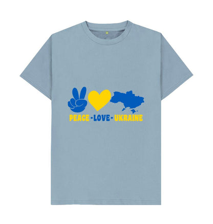 Chic Planet By Kat Wells Peace Love Ukraine T-shirt For Men