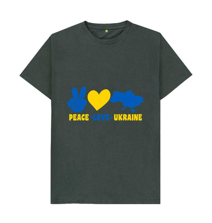 Chic Planet By Kat Wells Peace Love Ukraine T-shirt For Men