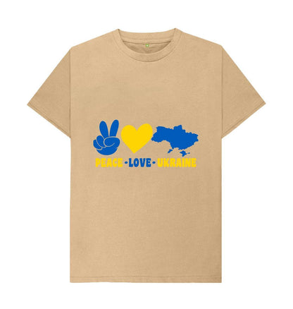 Chic Planet By Kat Wells Peace Love Ukraine T-shirt For Men