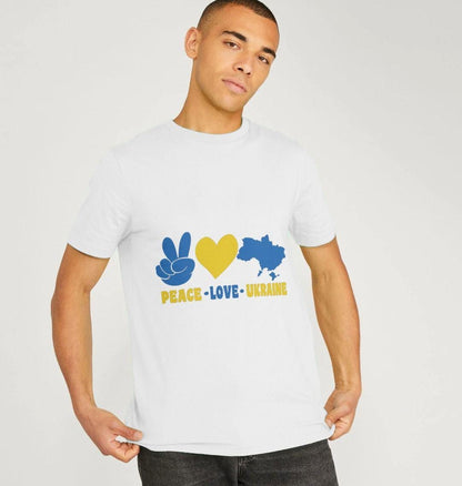 Chic Planet By Kat Wells Peace Love Ukraine T-shirt For Men