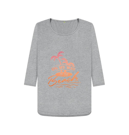 Chic Planet By Kat Wells On My Way To The Beach Women's 3/4 Sleeve T-shirt