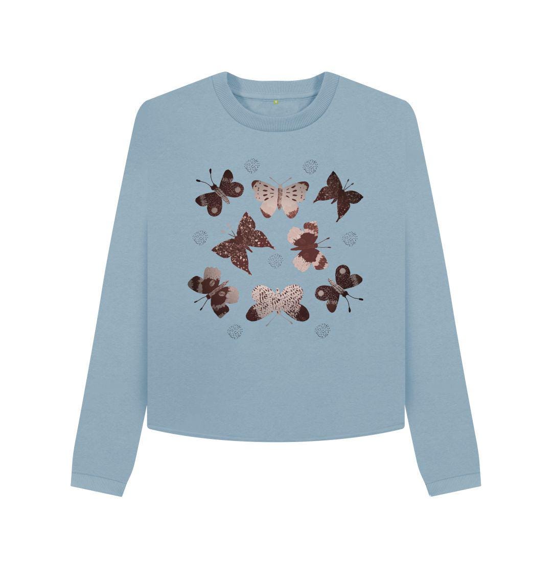 Chic Planet By Kat Wells Women's Butterflies Boxy Jumper