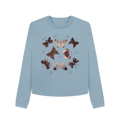 Chic Planet By Kat Wells Women's Butterflies Boxy Jumper