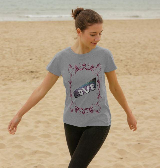 Valentines Collection: Chic Planet By Kat Wells Women's Crew Neck Tee