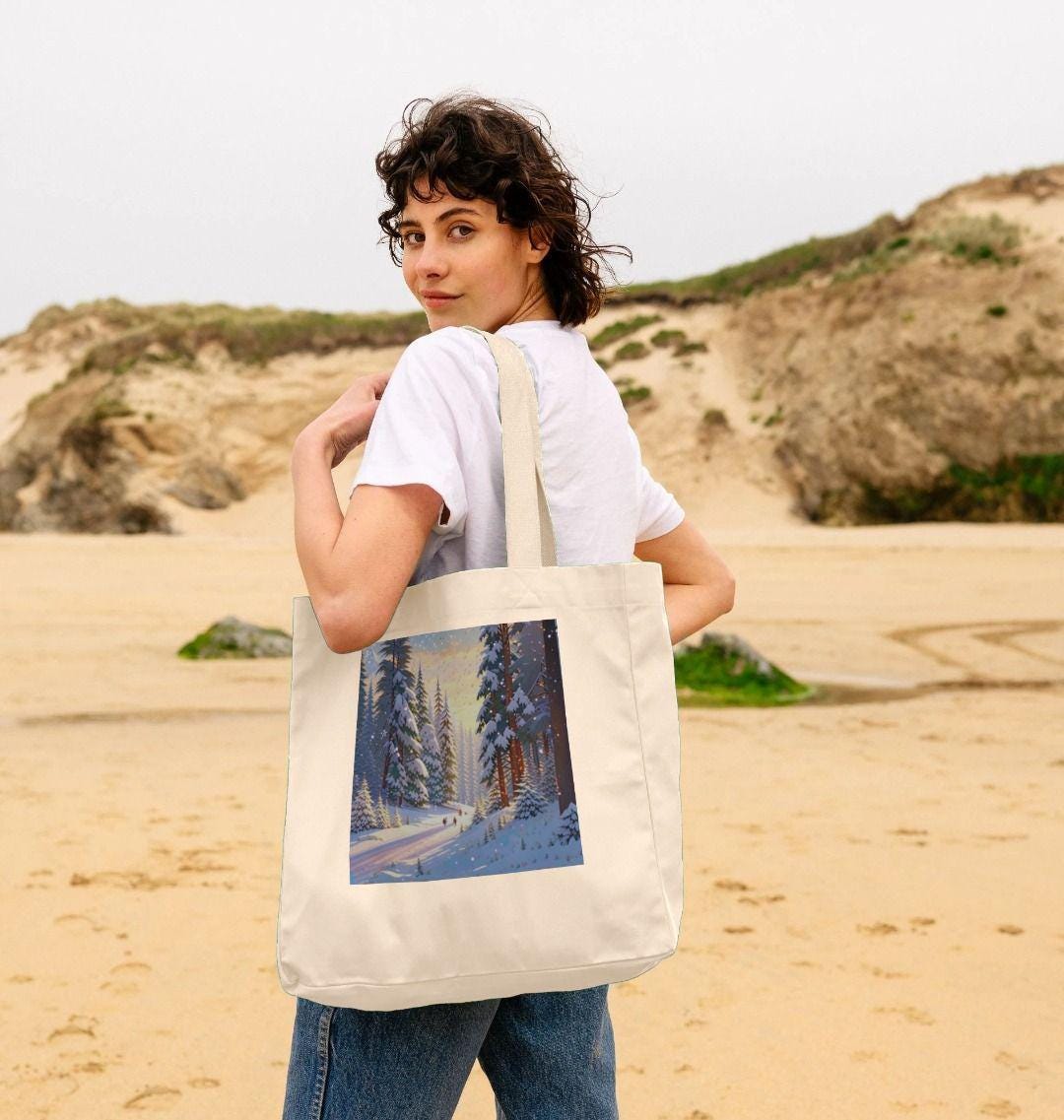 Golden Dawn Forest Tote – Nature-inspired Utility