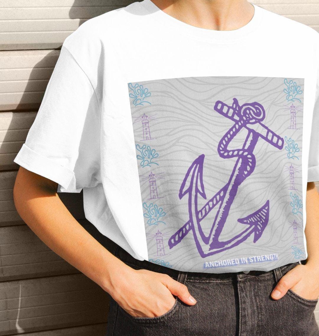 Women's Oceanwhisper Tee – Anchored In Strength, Styled For Impact