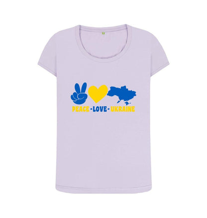 Chic Planet By Kat Wells Peace Love Ukraine T-shirt For Women