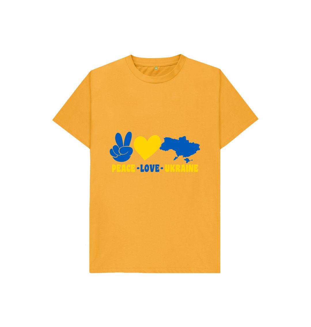 Chic Planet By Kat Wells Peace Love Ukraine T-shirt For Boys And Girls