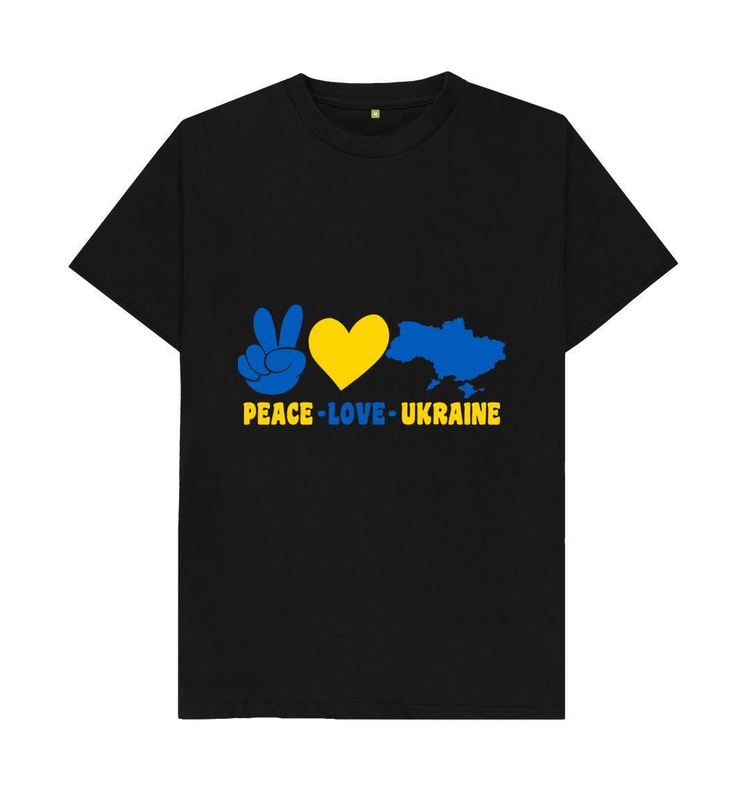 Chic Planet By Kat Wells Peace Love Ukraine T-shirt For Men