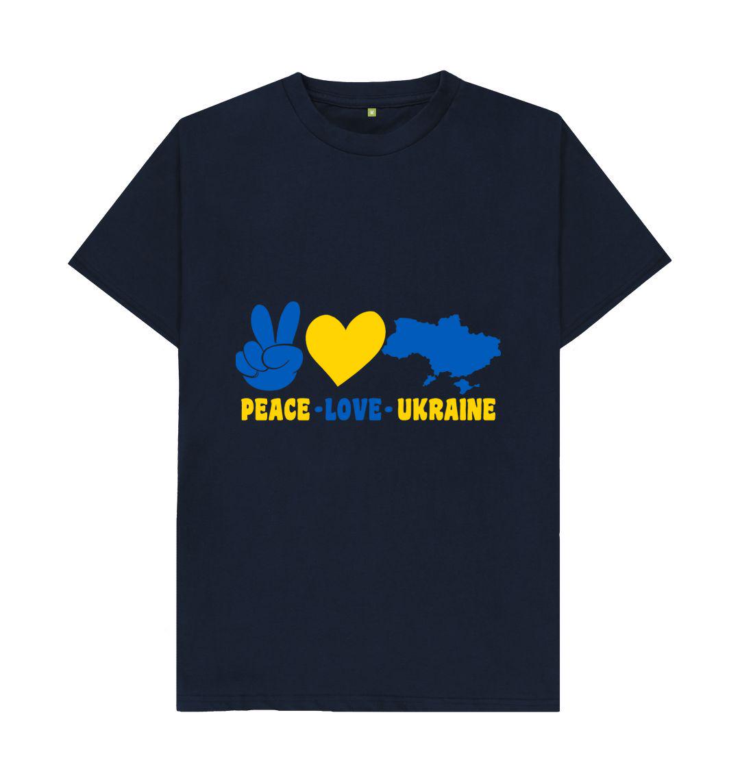 Chic Planet By Kat Wells Peace Love Ukraine T-shirt For Men