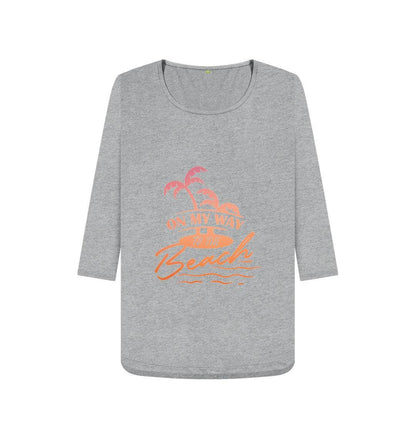 Chic Planet By Kat Wells On My Way To The Beach Women's 3/4 Sleeve T-shirt