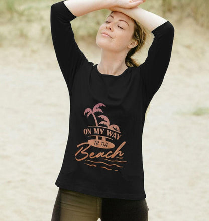 Chic Planet By Kat Wells On My Way To The Beach Women's 3/4 Sleeve T-shirt