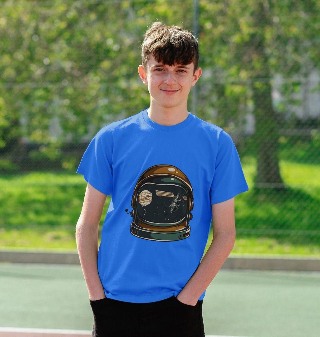 Chic Planet By Kat Wells Astronaut Helmet Boys Basic T-shirt