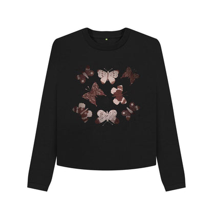Chic Planet By Kat Wells Women's Butterflies Boxy Jumper