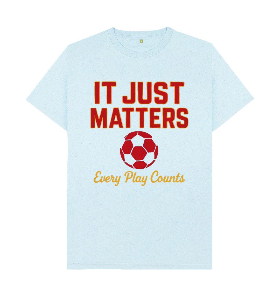 It Just Matters Men’s Remill T-shirt – Football Graphic Tee In Recycled Organic Cotton