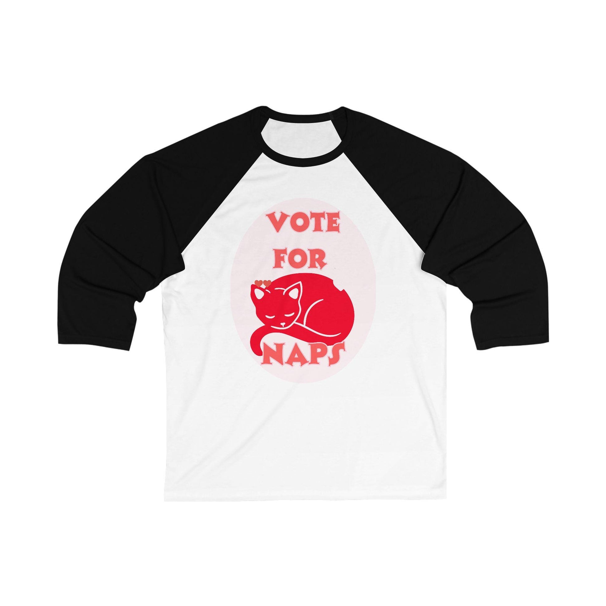 Vote for Naps Tee - Funny Baseball Shirt for Nap Lovers | Soft Cotton-Poly Blend