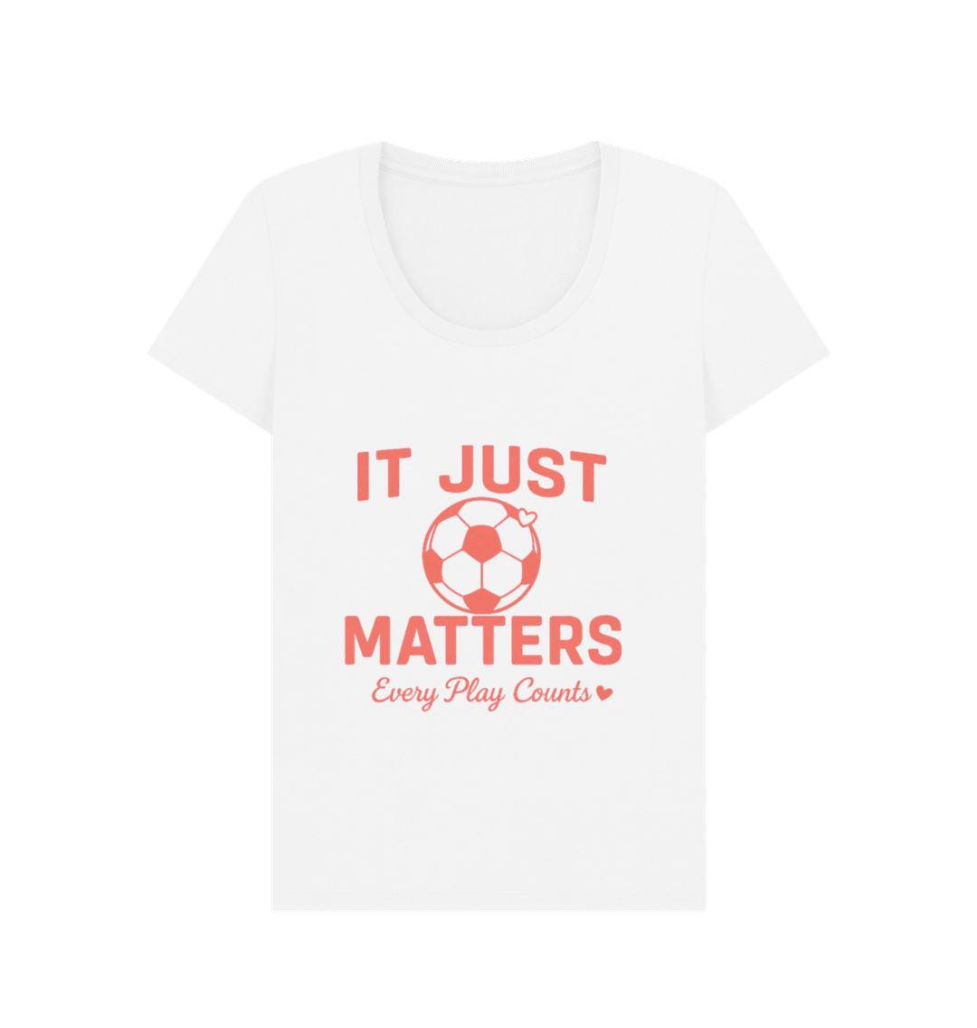 It Just Matters Women’s Relaxed Fit Tee – Empowering Football Graphic Shirt