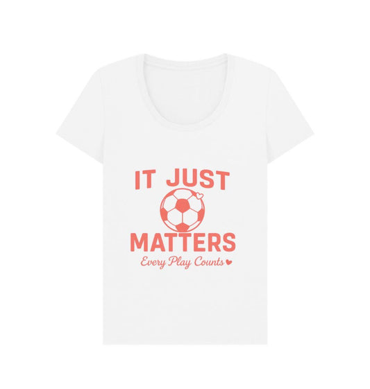 It Just Matters Women’s Relaxed Fit Tee – Empowering Football Graphic Shirt
