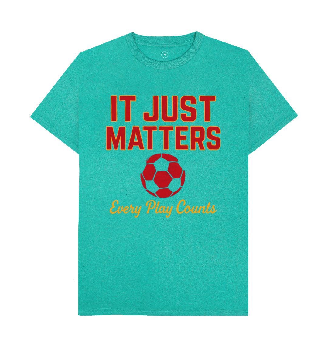 It Just Matters Men’s Remill T-shirt – Football Graphic Tee In Recycled Organic Cotton