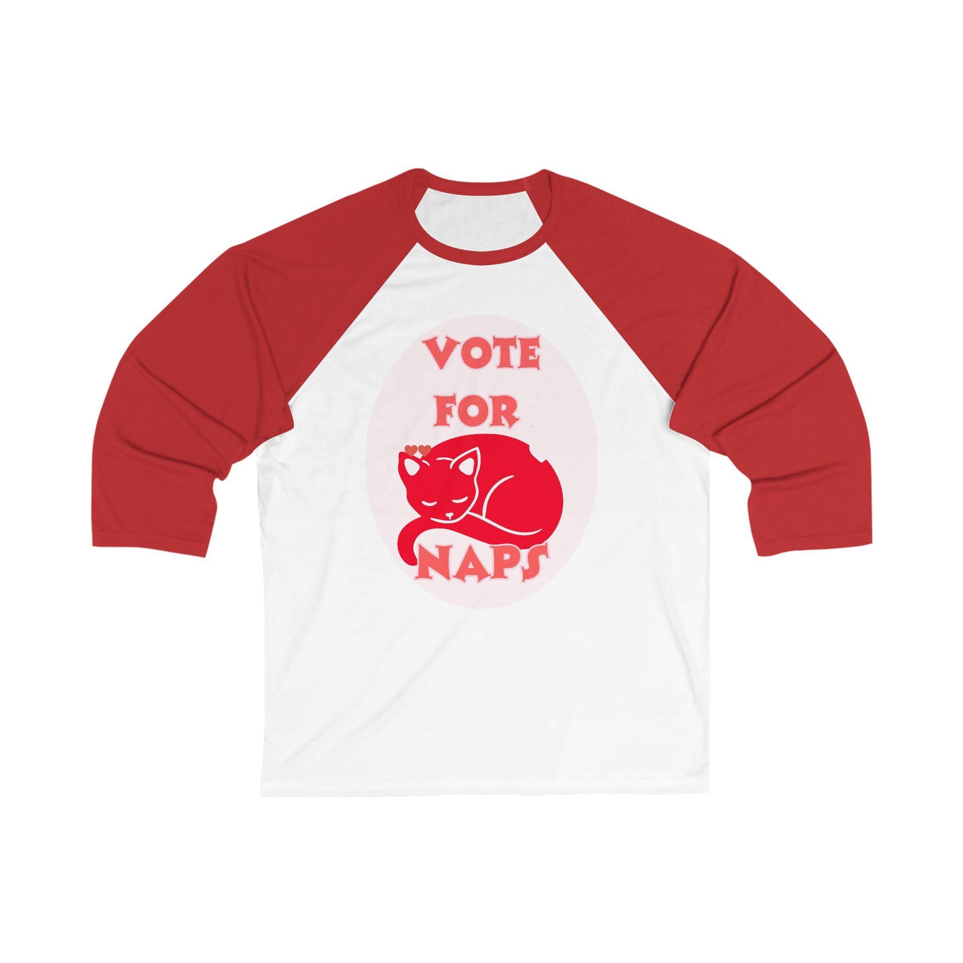Vote for Naps Tee - Funny Baseball Shirt for Nap Lovers | Soft Cotton-Poly Blend
