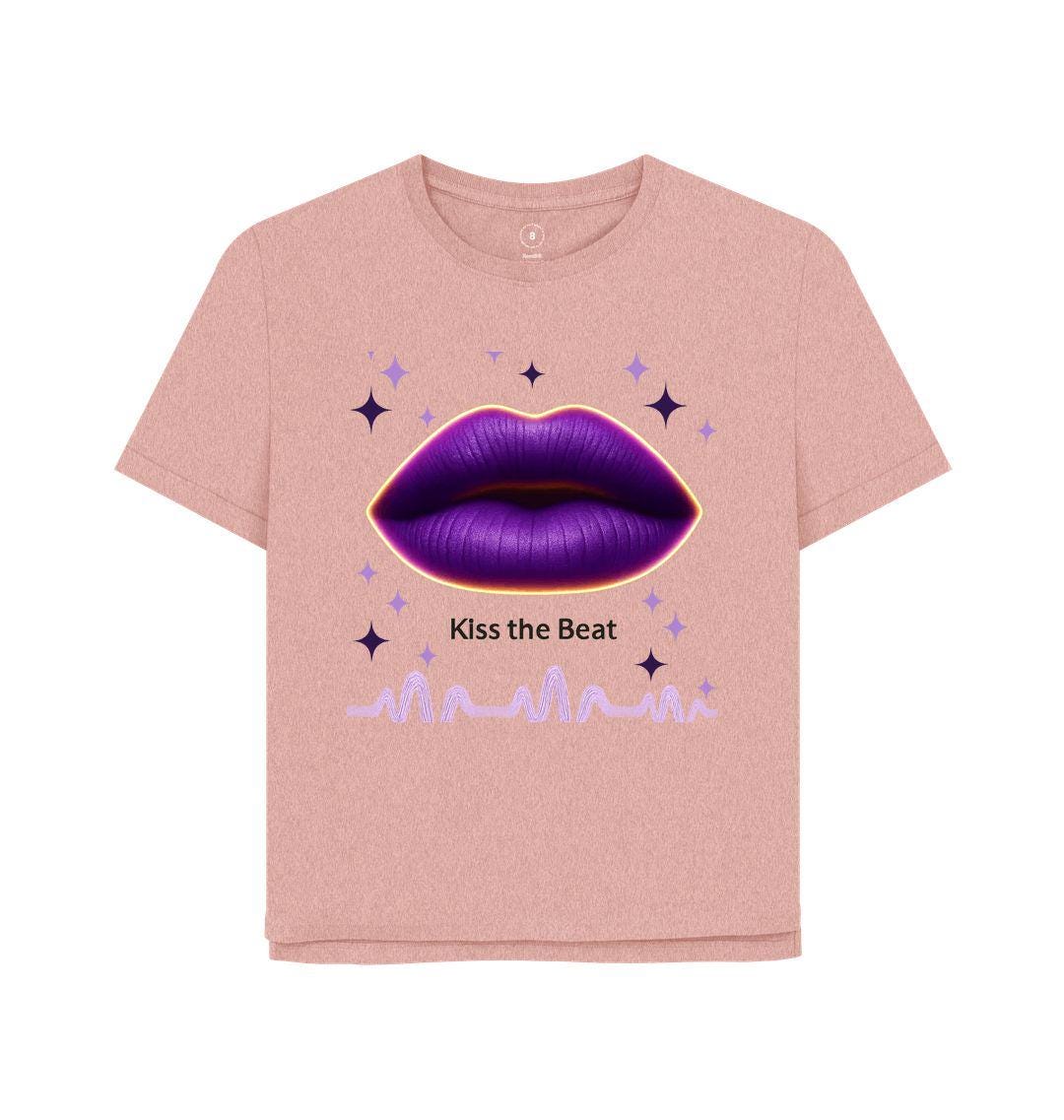 Kiss The Beat Tee – Festival Edit (lavender Crop)