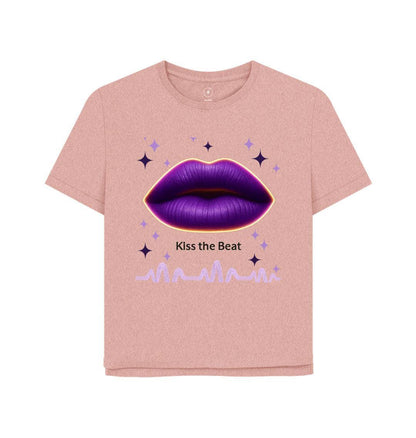 Kiss The Beat Tee – Festival Edit (lavender Crop)