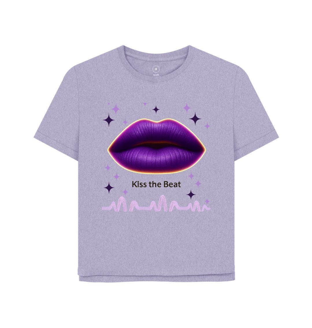 Kiss The Beat Tee – Festival Edit (lavender Crop)