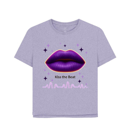 Kiss The Beat Tee – Festival Edit (lavender Crop)